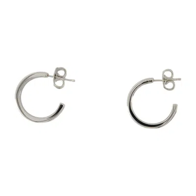 Mm6 Maison Margiela Minimal Earrings In Silver