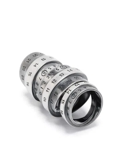 Mm6 Maison Margiela Minimal Logo 4 Mm Ring Accessories