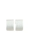 Mm6 Maison Margiela Minimal Logo 4mm Earrings Accessories In Grey