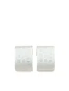 Mm6 Maison Margiela Minimal Logo 4mm Earrings Accessories In Grey