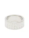 Mm6 Maison Margiela Silver Numeric Minimal Signature Ring In Grey