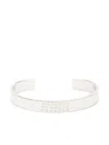 Mm6 Maison Margiela Numeric Engraved Cuff Bracelet In Grey