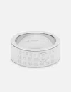 Mm6 Maison Margiela Silver Numeric Minimal Signature Ring In Metallic