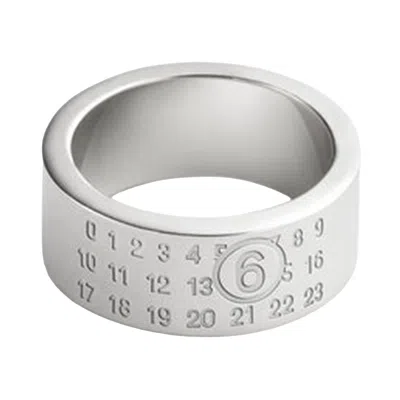 Pre-owned Mm6 Maison Margiela Minimal Logo 8mm Ring 'silver' | Men's Size 4