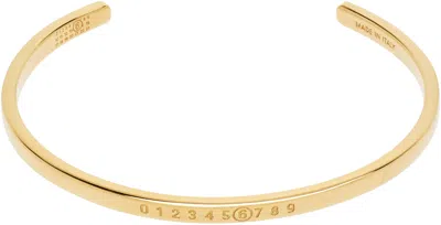 Mm6 Maison Margiela Minimal Logo Bracelet In Yellow