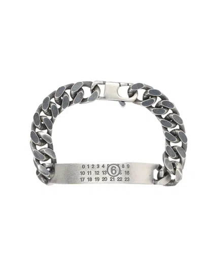 Mm6 Maison Margiela Silver Chain Bracelet In Metallic