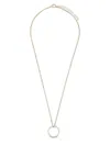 Mm6 Maison Margiela Minimal Logo Ring Necklace In Silver