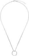 Mm6 Maison Margiela Minimal Logo Ring Pendant Necklace
