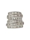 Mm6 Maison Margiela Stackable Ring Featuring Engraved Numbers