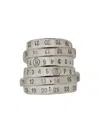 Mm6 Maison Margiela Stackable Ring Featuring Engraved Numbers In Metallic