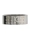 Mm6 Maison Margiela Minimal Numeric Signature Ring In Silver
