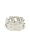 Mm6 Maison Margiela Minimal Ring In Silver