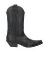 Mm6 Maison Margiela Pointed Toe Leather Boots With Double Pull-tabs In Black