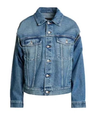 Mm6 Maison Margiela Minimalist Denim Jacket In Blue