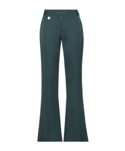 Mm6 Maison Margiela Minimalist Solid Trousers In Green
