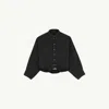 Mm6 Maison Margiela Mirrored Cotton Poplin Shirt In Black