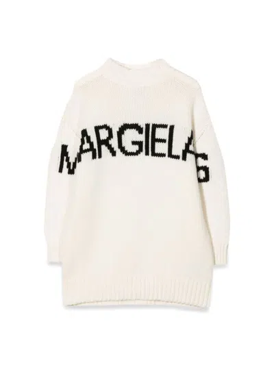 Mm6 Maison Margiela Kids' M/l Dress In Ivory