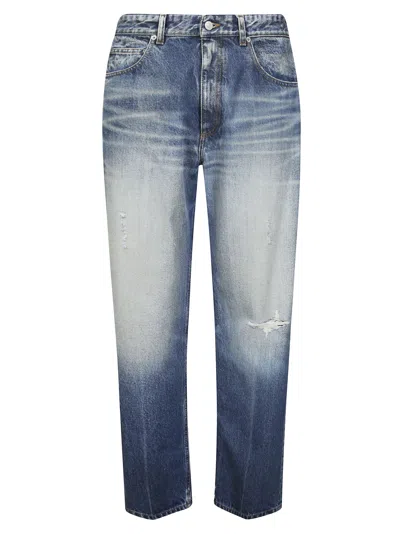 Mm6 Maison Margiela Mm6 5-pocket Mini Denim Pants For Men In Blue