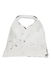 Mm6 Maison Margiela Handbag With Textured Surface And Top Handle In White
