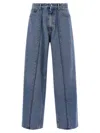 Mm6 Maison Margiela Tailored Denim Trousers With Five Pockets In Blue