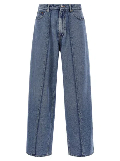 Mm6 Maison Margiela Tailored Denim Trousers With Five Pockets In Blue