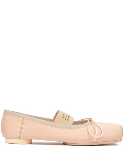 Mm6 Maison Margiela Mm6 By Maison Margiela Anatomic Numbers Ballet Flat In Pink