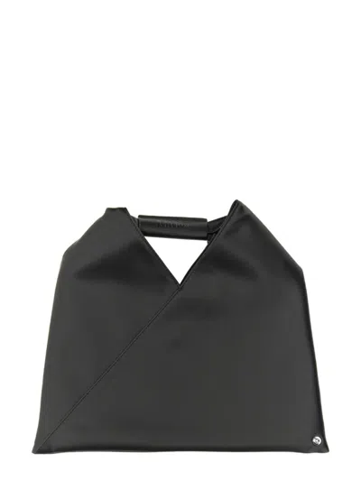 Mm6 Maison Margiela Mm6 By Maison Margiela Asymmetrical Black Mini Bag With Distinctive Handle