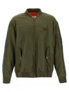 Mm6 Maison Margiela Denim Shirt Style Bomber Jacket In Green