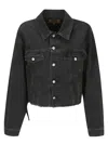 Mm6 Maison Margiela Black Denim Jacket In Black