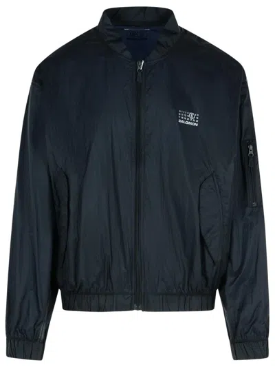 Mm6 Maison Margiela Mm6 By Maison Margiela Black Nylon Jacket With Tonal Collar