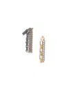 Mm6 Maison Margiela Mm6 By Maison Margiela Brass Drop Earrings With Chain Charms