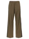 Mm6 Maison Margiela Mm6 By Maison Margiela Brown Satin Band Pants With Contrast Detailing In Green