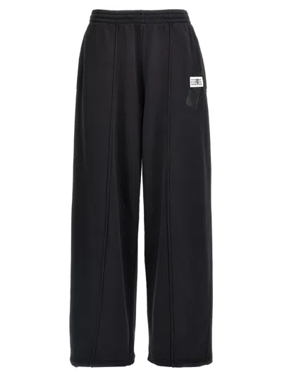 Mm6 Maison Margiela Mm6 By Maison Margiela Brushed Cotton Joggers With Adjustable Drawstring In Black