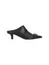 Mm6 Maison Margiela Rider 50mm Pointed-toe Mules In Black
