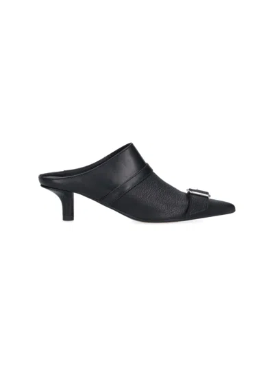 Mm6 Maison Margiela Mm6 By Maison Margiela Buckle Mules – Black