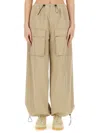 Mm6 Maison Margiela Utility Cargo Pants Drawstring Waist In Neutrals