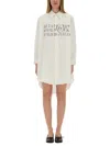 Mm6 Maison Margiela Mm6 By Maison Margiela Chemisier Dress With Print In White
