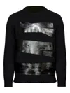 Mm6 Maison Margiela Relaxed Fit Sweater With Tape Detail In Black