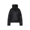Mm6 Maison Margiela Pleather Puffer Jacket In Black