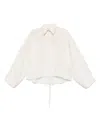 Mm6 Maison Margiela Mm6 By Maison Margiela Cropped White Shirt In White