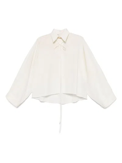 Mm6 Maison Margiela Mm6 By Maison Margiela Cropped White Shirt