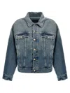 Mm6 Maison Margiela Mm6 By Maison Margiela Cut-out Denim Jacket With Unique Sleeve Details In Blue