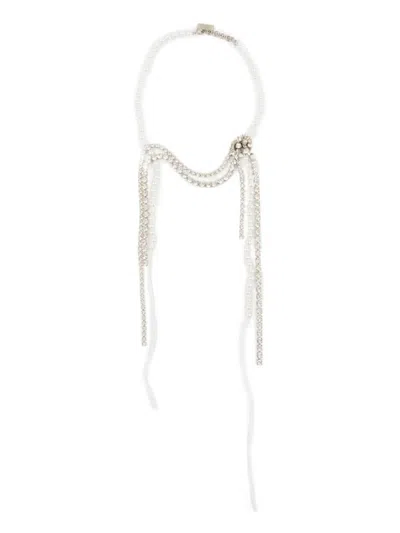 Mm6 Maison Margiela Mm6 By Maison Margiela Dangle Necklace With Faux-pearl Accents