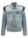 Mm6 Maison Margiela Mm6 By Maison Margiela Denim Jacket With Used Effect In Blue