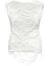 Mm6 Maison Margiela Mm6 By Maison Margiela Layered Distressed Fabric Sleeveless Top