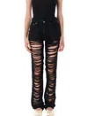 Mm6 Maison Margiela Distressed Slim Fit Jeans In Black