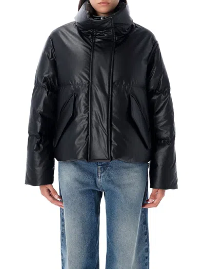 Mm6 Maison Margiela Mm6 By Maison Margiela Embroidered Puffer Jacket In Black