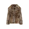 Mm6 Maison Margiela Acrylic Jacket Synthetic Fur In Brown