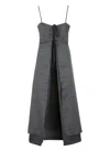 Mm6 Maison Margiela Mm6 By Maison Margiela Flared Hem Cotton Dress In Gray