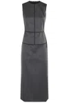 Mm6 Maison Margiela Mm6 By Maison Margiela Grey Maxi Dress With Back Zip Closure In Gray